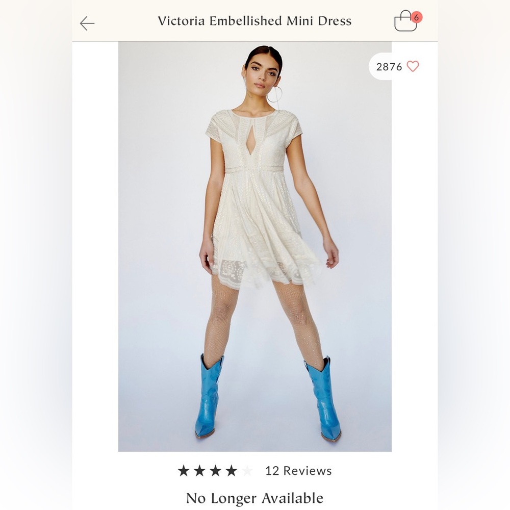 Free People Victoria Embellished Mini Dress